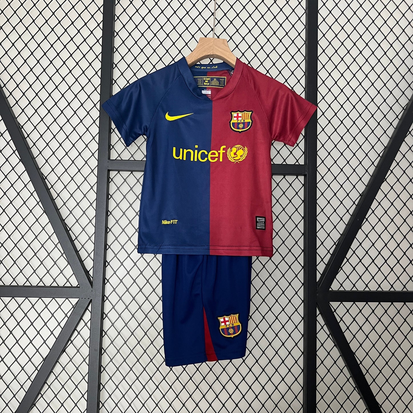 BLAUGRANA I 08/09 CONJUNTO INFANTIL (RETRO)