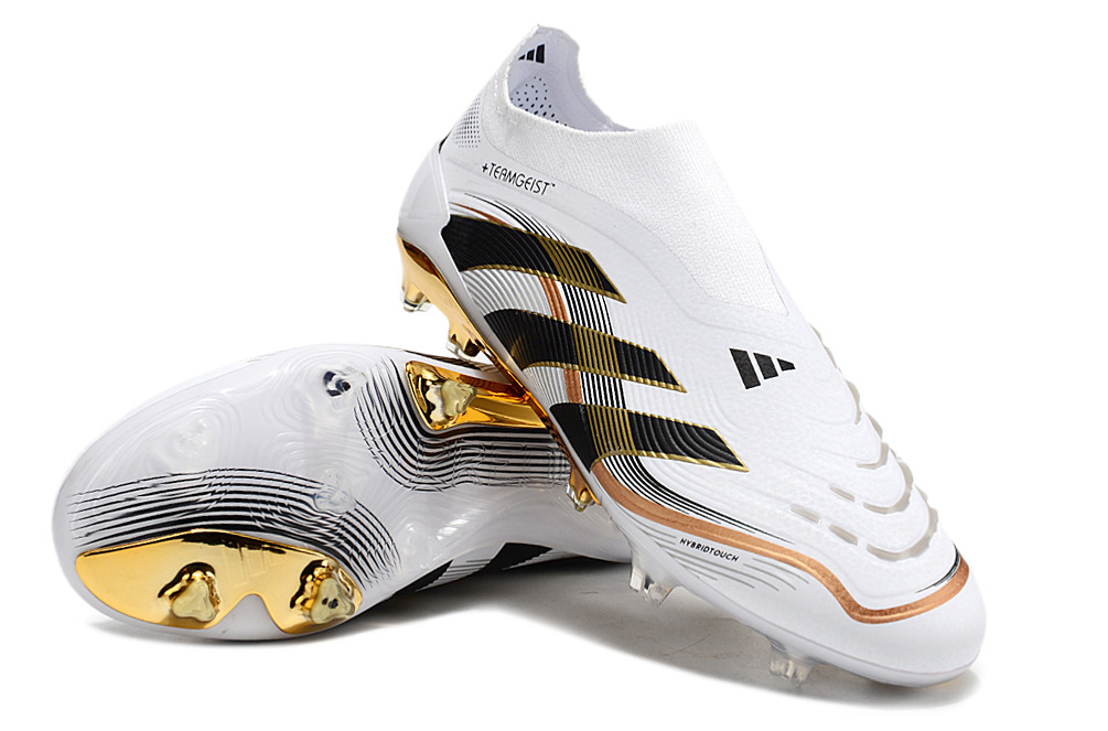 Adidas Predator Tongue FG Elite Football Boot - White/Gold