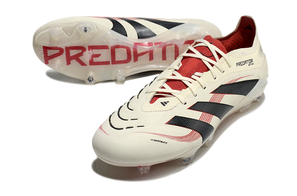 Adidas Predator Tongue FG Elite Football Boot - White/Black