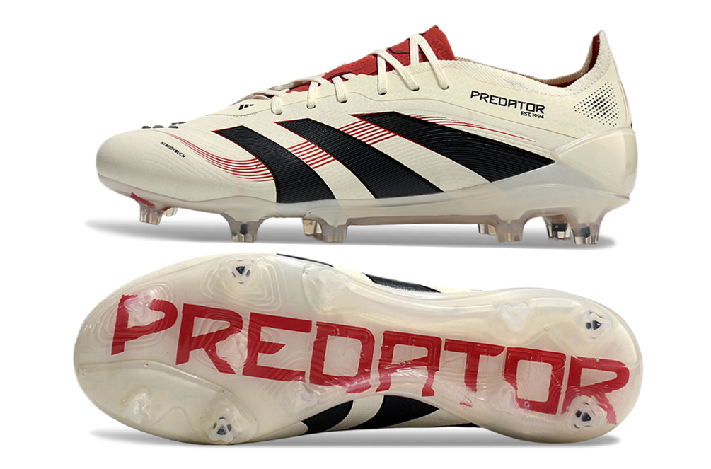 Adidas Predator Tongue FG Elite Football Boot - White/Black