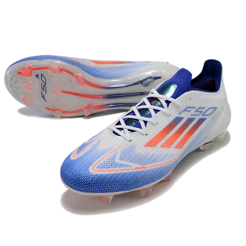 Adidas F50 Elite FG Football Boot - White/Blue