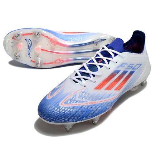 Adidas F50 SG Elite LL Football Boot - White/Blue