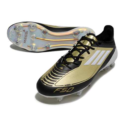 Adidas F50 SG Elite Football Boot - Gold - Messi Edition