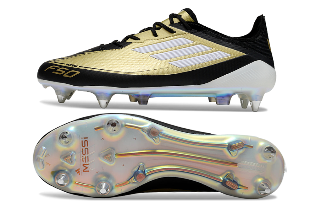 Adidas F50 SG Elite Football Boot - Gold - Messi Edition