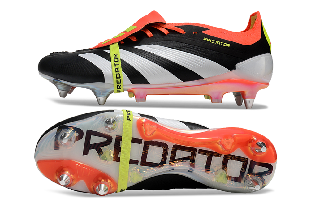 Adidas Predator Tongue SG Elite Football Boot - Black/Orange