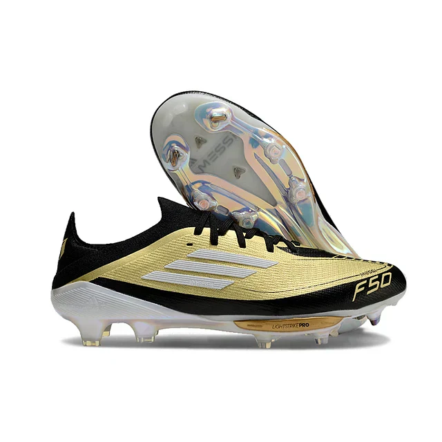 Adidas F50 FG Elite Football Boot - Gold - Messi