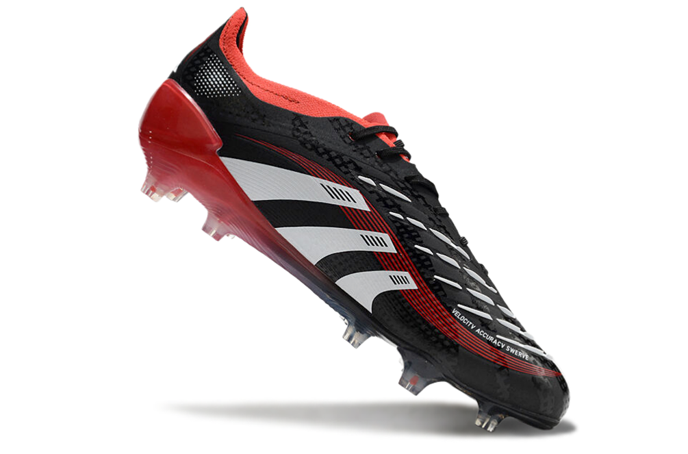 Adidas Predator Tongue FG Elite Football Boot - Black/Red