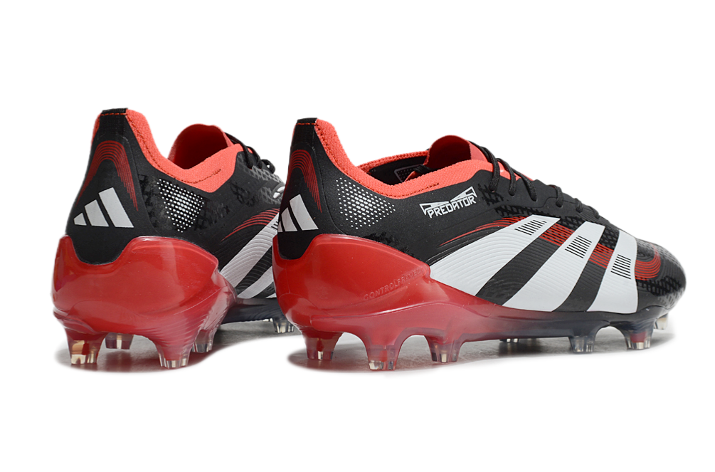 Adidas Predator Tongue FG Elite Football Boot - Black/Red