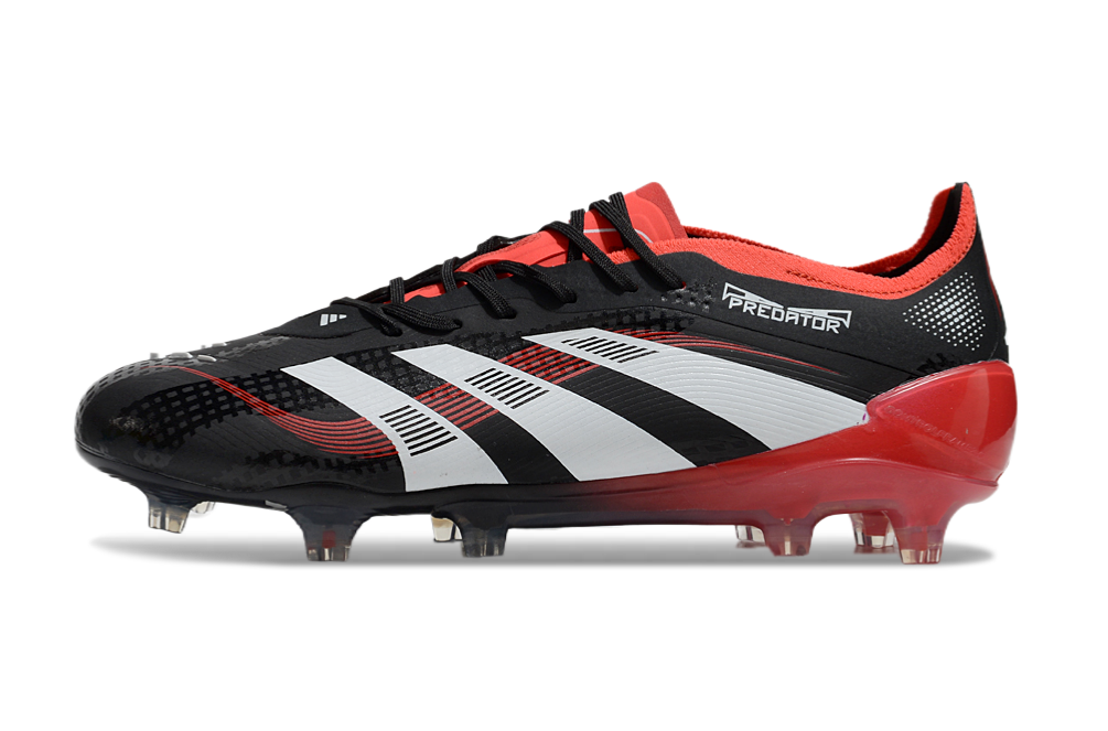 Adidas Predator Tongue FG Elite Football Boot - Black/Red