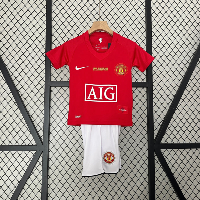 MANCHESTER UNITED ESPECIAL FINAL CHAMPHIONS LEAGUE I 07/08 CONJUNTO INFANTIL (RETRO)