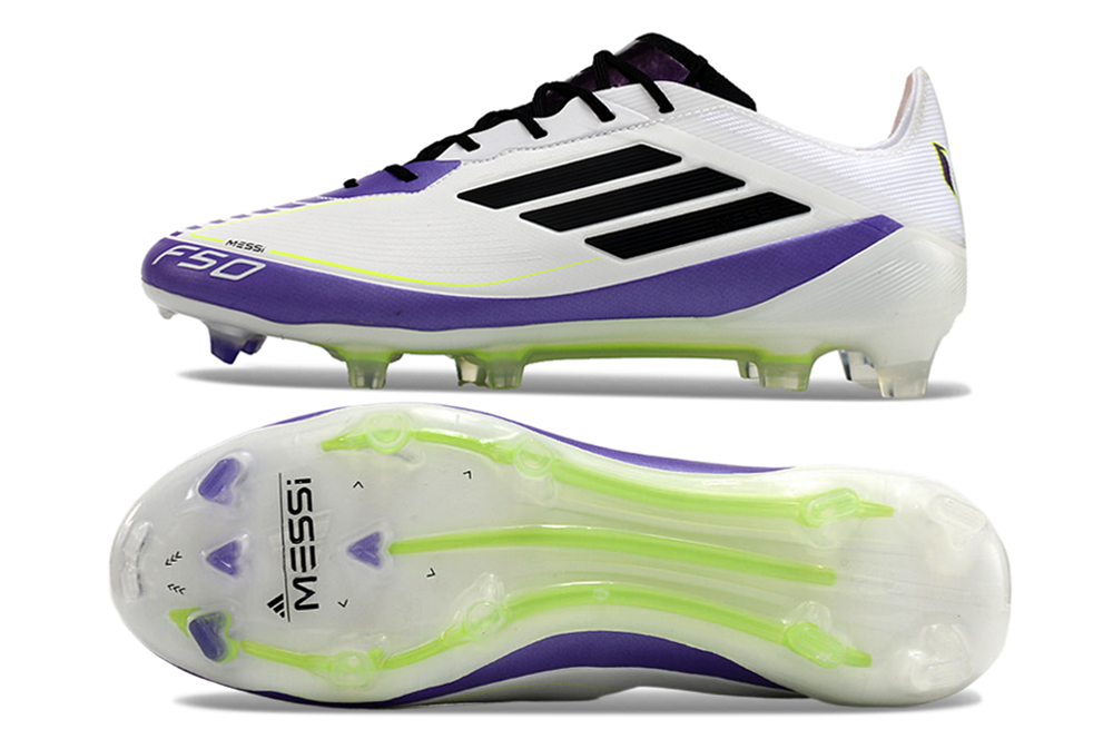 Adidas F50 Elite FG Football Boot - White/Blue - Messi 