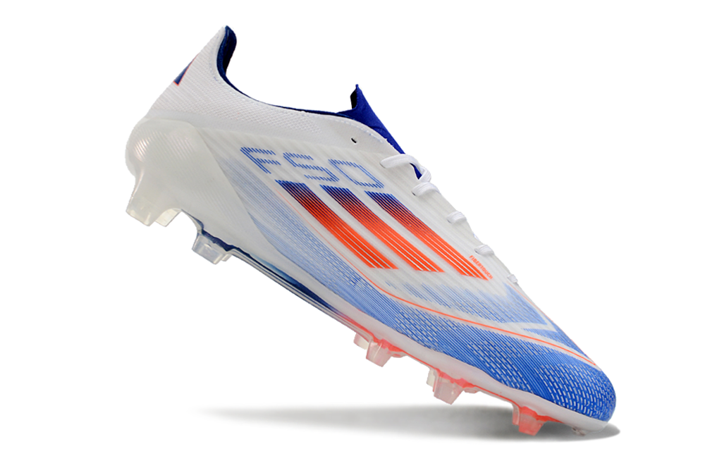 Adidas F50 Elite FG Football Boot - White/Blue 