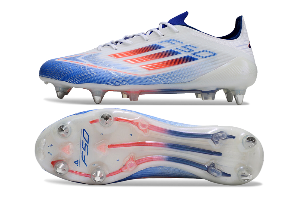 Adidas F50 SG Elite LL Football Boot - White/Blue 
