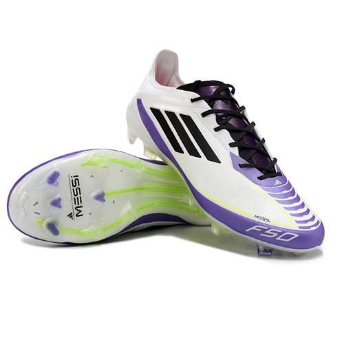 Adidas F50 Elite FG Football Boot - White/Blue - Messi 