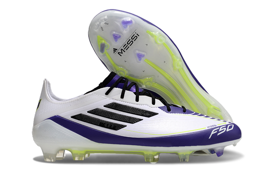 Adidas F50 Elite FG Football Boot - White/Blue - Messi 