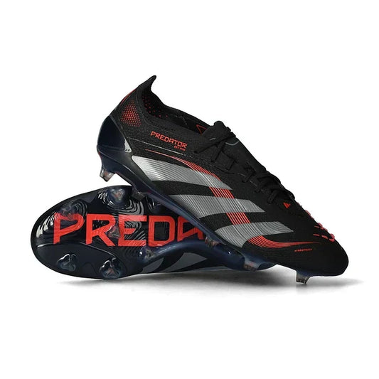 ADIDAS PREDATOR FG ELITE SOCCER BOOT - BLACK/RED - Stealth Pack 