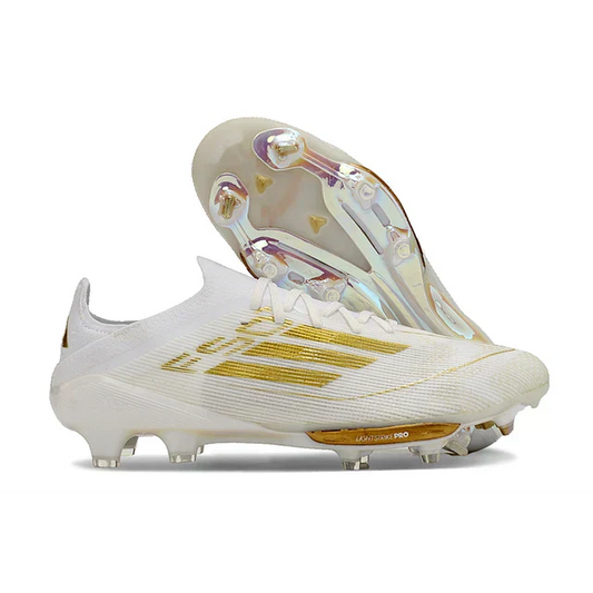 Adidas F50 Elite FG Football Boot - White/Gold 