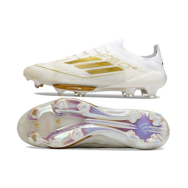 Adidas F50 Elite FG Football Boot - White/Gold 