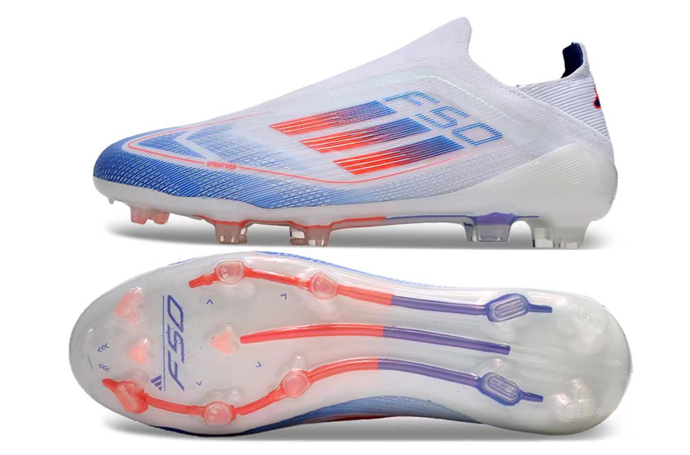 Adidas F50 Elite FG Football Boot - White/Blue