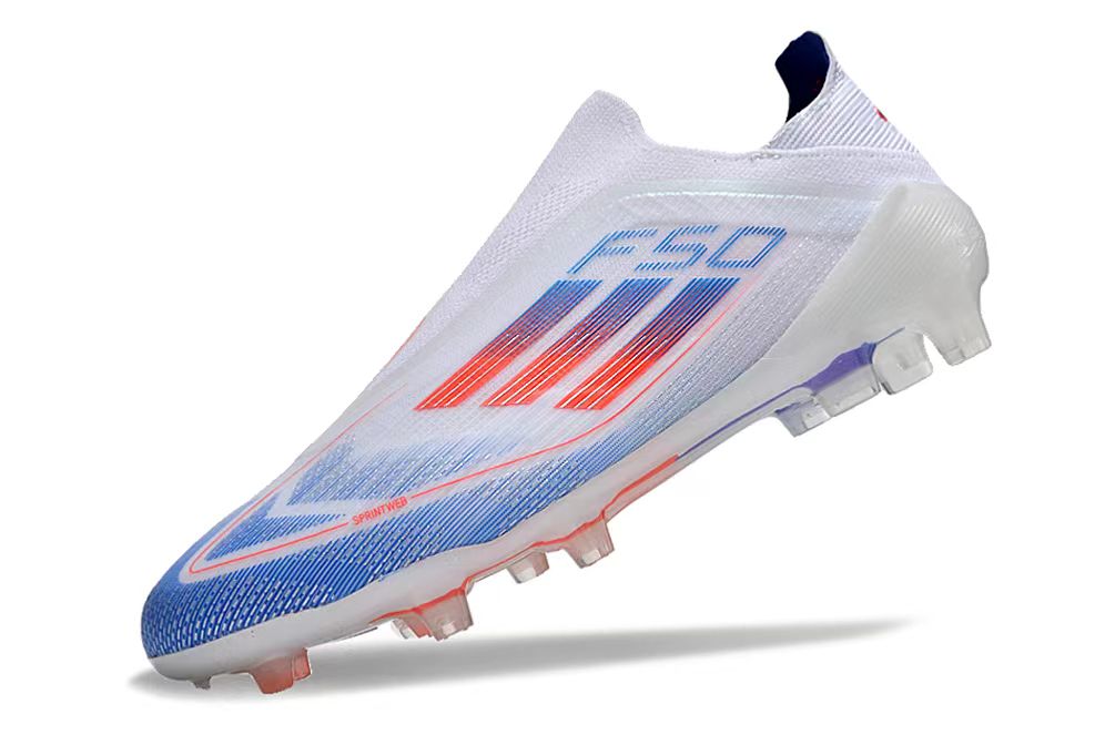 Adidas F50 Elite FG Football Boot - White/Blue