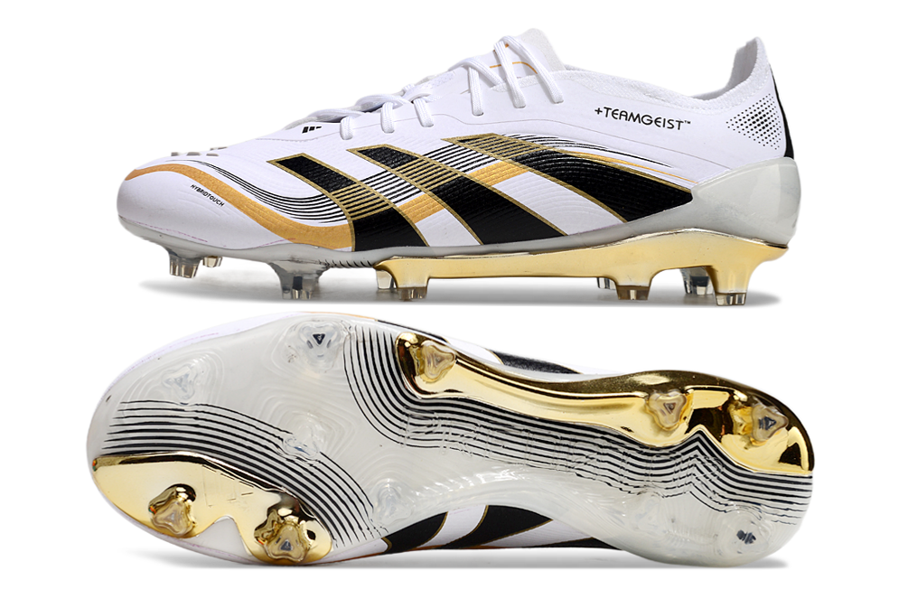 Adidas Predator Tongue FG Elite Football Boot - White/Gold 