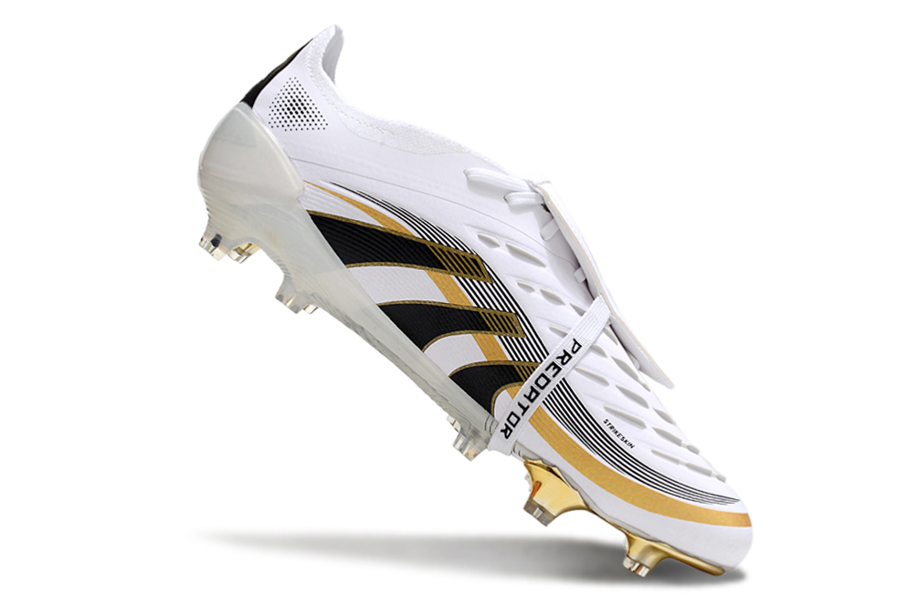 Adidas Predator Tongue FG Elite Football Boot - White/Gold 