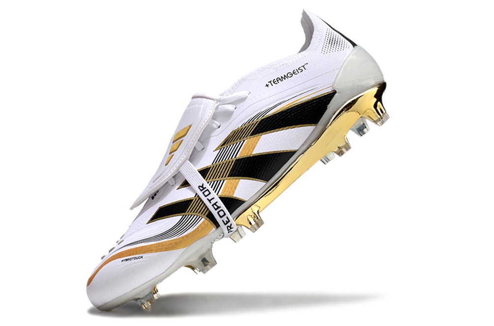 Adidas Predator Tongue FG Elite Football Boot - White/Gold 