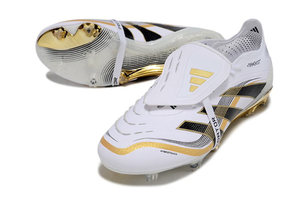 Adidas Predator Tongue FG Elite Football Boot - White/Gold 