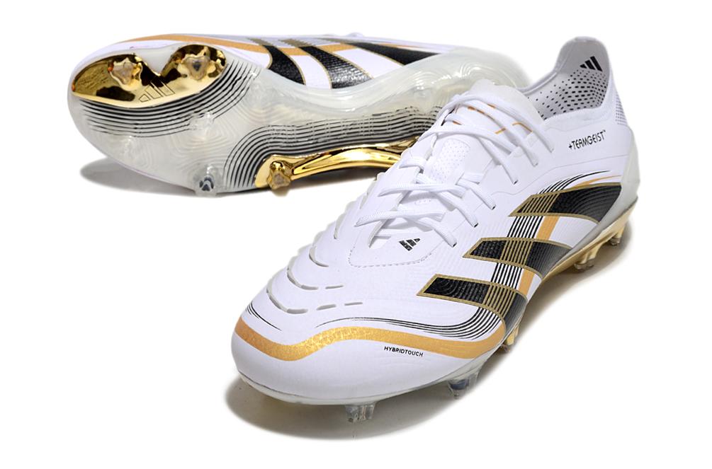 Adidas Predator Tongue FG Elite Football Boot - White/Gold 