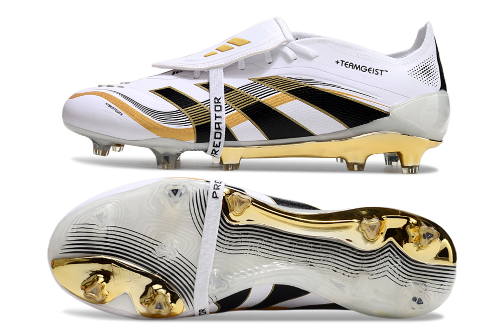 Adidas Predator Tongue FG Elite Football Boot - White/Gold 