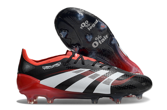 Adidas Predator Tongue FG Elite Football Boot - Black/Red 