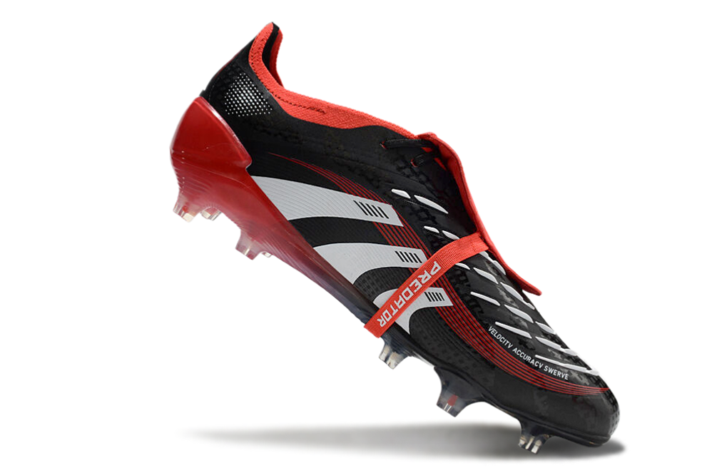 Adidas Predator Tongue FG Elite Football Boot - Black/Red 