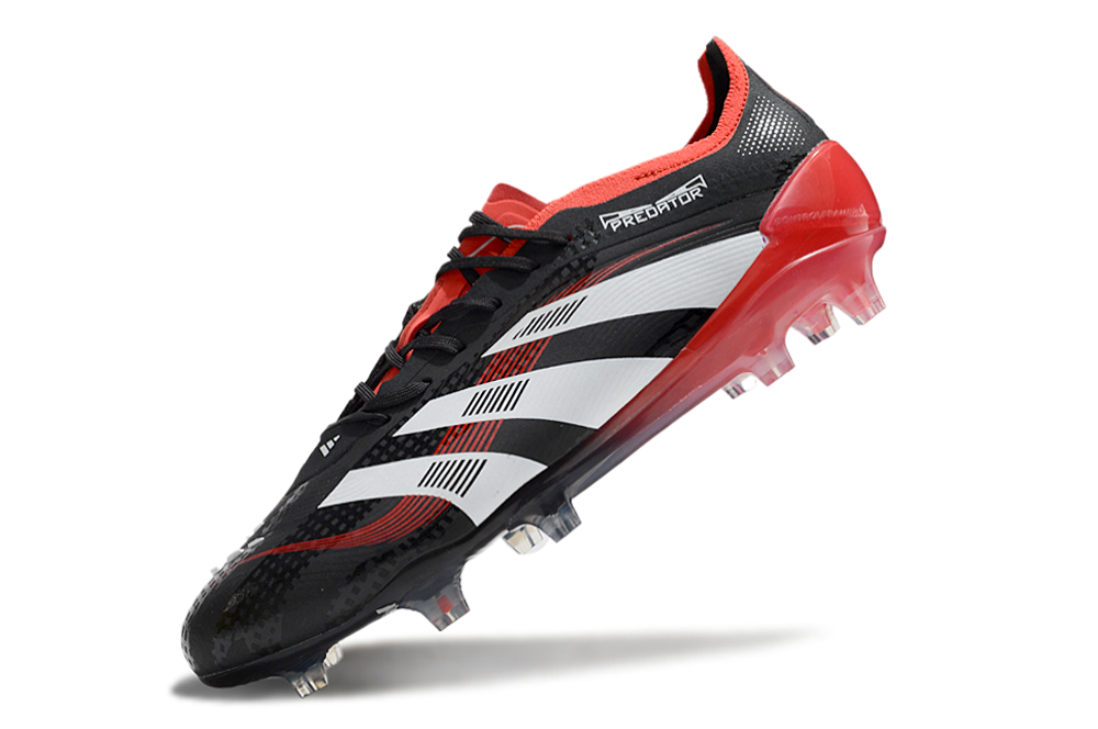 Adidas Predator Tongue FG Elite Football Boot - Black/Red 