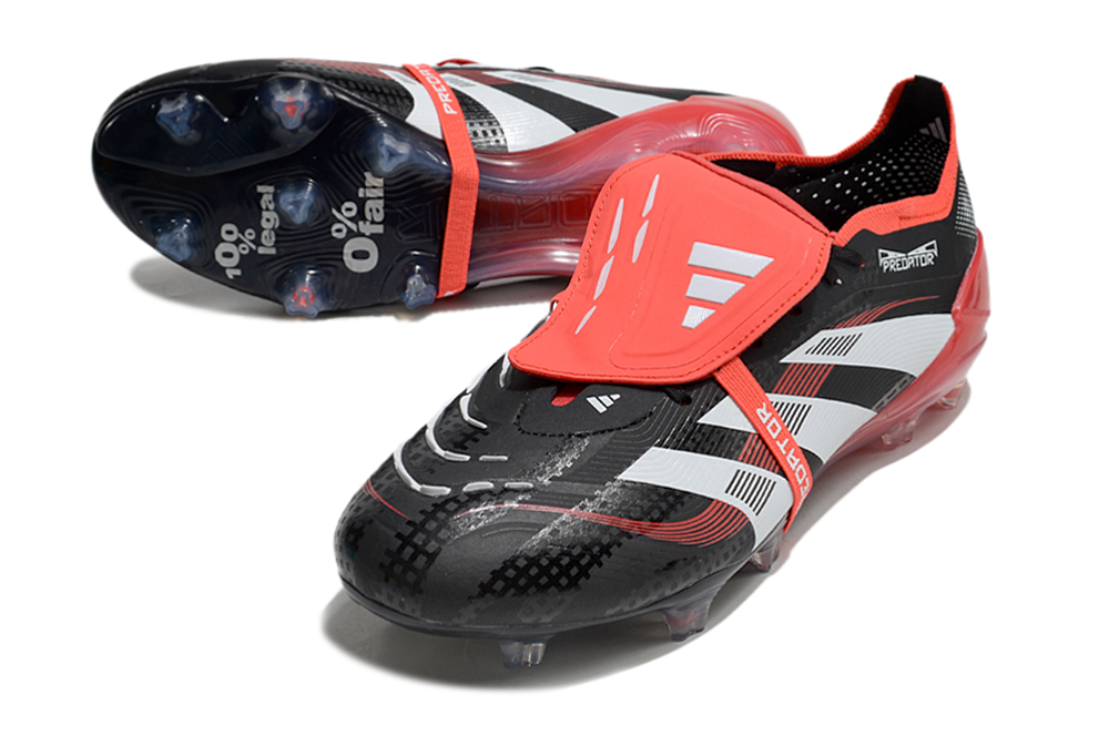 Adidas Predator Tongue FG Elite Football Boot - Black/Red 