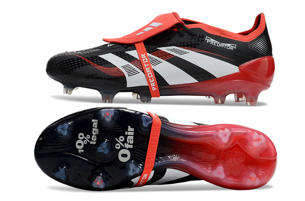 Adidas Predator Tongue FG Elite Football Boot - Black/Red 